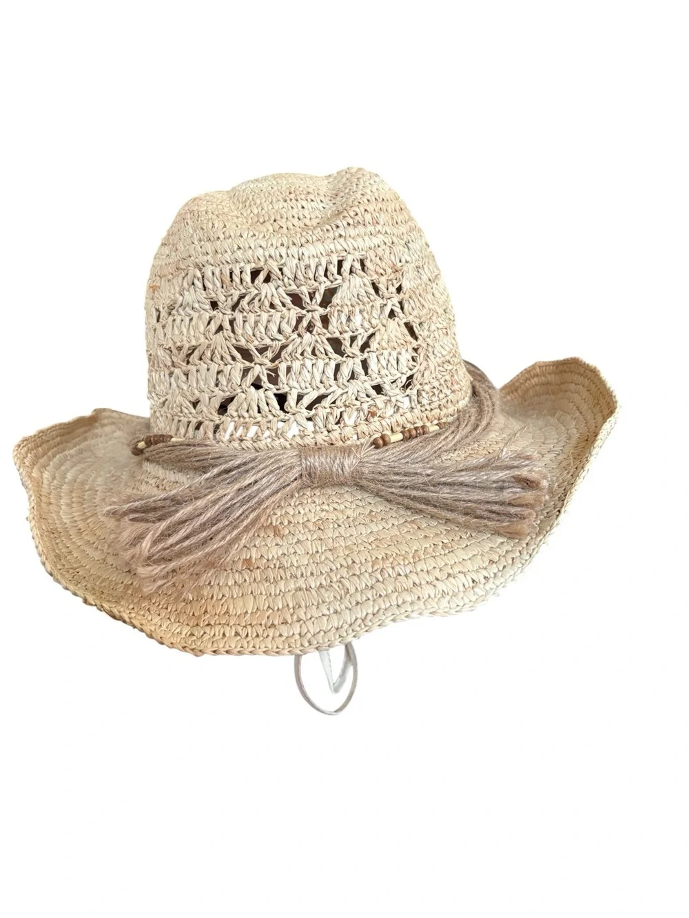 Woven Straw Sun Hat - Natural Beige